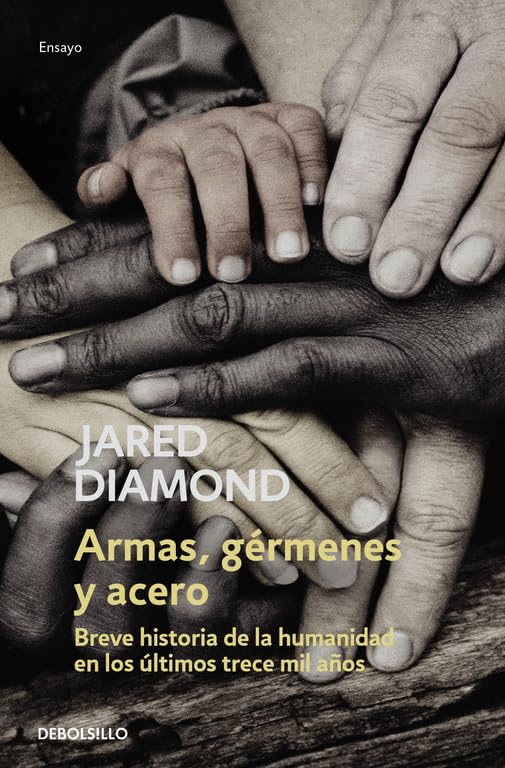 Portada del libro Armas, gérmenes y acero de Jared Diamond