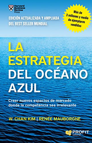 Portada del libro La estrategia del océano azul de Kim y Mauborgne